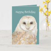 Carte d'anniversaire de la chouette insultante (Fleur jaune)