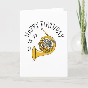 Carte d'anniversaire de la Corne française Hornist
