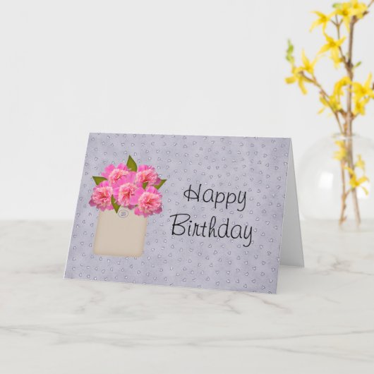 Carte d'Anniversaire de la couronne (Fleur jaune)