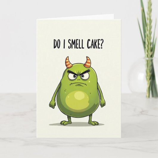 Carte d'anniversaire de la créature Chartreuse (Devant)