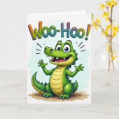 Carte d'anniversaire de la créature Woo Hoo (Fleur jaune)
