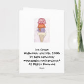 Carte d'anniversaire de la Crème de glace Cone (Dos)