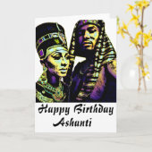 Carte d'anniversaire de la culture ethnique du roi (Fleur jaune)