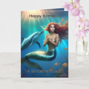 Carte d'anniversaire de la danse de l'océan : sirè