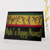 carte d'anniversaire de la danse reggae (Fleur jaune)