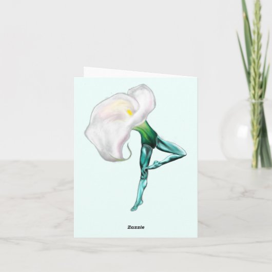 Carte d'anniversaire de la danseuse de ballet Call (Dos)