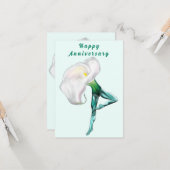 Carte d'anniversaire de la danseuse de ballet de f (Devant/Arrière en situation)