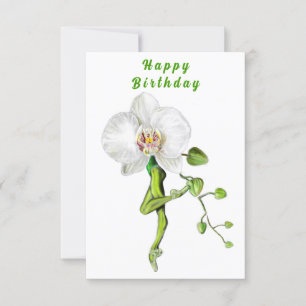 Carte d'anniversaire de la danseuse de ballet d'or