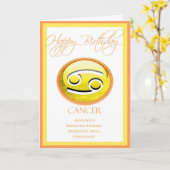 Carte d'anniversaire de la Diva Zodiac pour le can (Fleur jaune)
