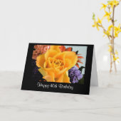 Carte d'anniversaire de la Diva's Yellow Rose 40th (Fleur jaune)