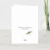Carte d'anniversaire de la dragonfly artistique Na (Verso)