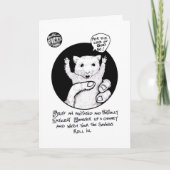 Carte d'anniversaire de la "épargne de hamster" de (Devant)