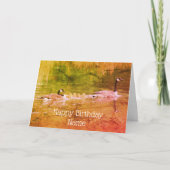Carte d'anniversaire de la famille des oies du Can (Devant)