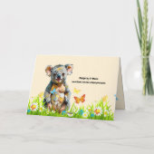 Carte d'anniversaire de la famille Koala (Dos)