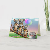 Carte d'anniversaire de la famille Koala (Devant)