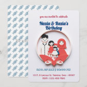 Carte d'anniversaire de la famille musulmane migno (Devant / Derrière)