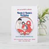 Carte d'anniversaire de la famille musulmane migno (Debout devant)