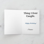 Carte d'anniversaire de la femme de pêche (Intérieur)