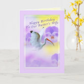 Carte d'anniversaire de la femme du pasteur (Fleur jaune)