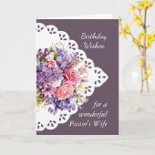 Carte d'anniversaire de la femme du pasteur du bou (Fleur jaune)