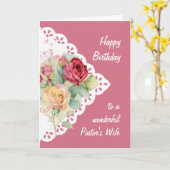 Carte d'anniversaire de la femme du pasteur du bou (Fleur jaune)