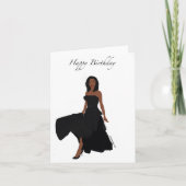 Carte d'anniversaire de la femme noire (Devant)