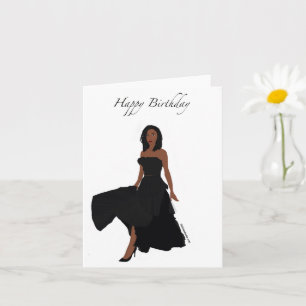 Carte d'anniversaire de la femme noire