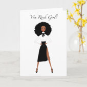 Carte d'anniversaire de la femme noire (Fleur jaune)