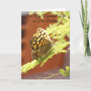 Carte d'anniversaire de la femme papillon