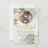 Carte d'anniversaire de la femme photo florale bla (Devant)