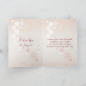 Carte d'anniversaire de la femme Roses Lilies Hear (Intérieur)