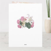 Carte d'anniversaire de la femme Roses Lilies Hear (Dos)