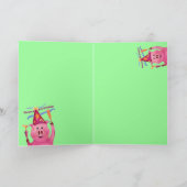 Carte d'anniversaire de la fête du cochon (Intérieur)