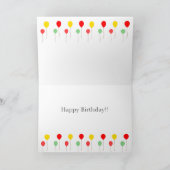 Carte d'anniversaire de la fête du Labrador (Intérieur)