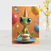 Carte d'anniversaire de la fête émeraude (Fleur jaune)