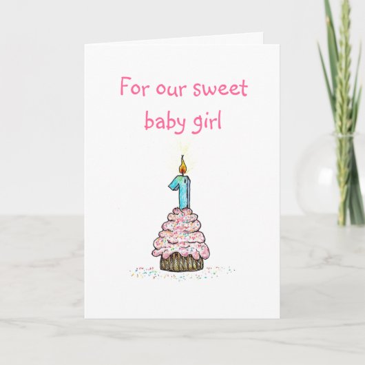 Carte d'anniversaire de la fille (Devant)