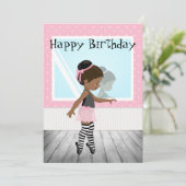 Carte d'anniversaire de la fille d'Afro-américain (Debout devant)