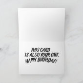 CARTE D'ANNIVERSAIRE DE LA FILLE DE BEACH BARE BUT (Intérieur)