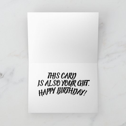 CARTE D'ANNIVERSAIRE DE LA FILLE DE BEACH BARE BUT (Intérieur)