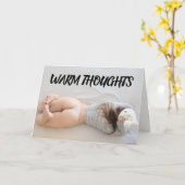 CARTE D'ANNIVERSAIRE DE LA FILLE DE BEACH BARE BUT (Fleur jaune)