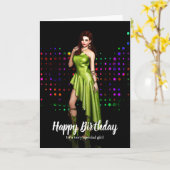 Carte d'anniversaire de la Fille de fête (Fleur jaune)