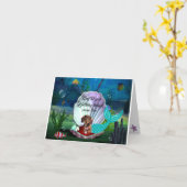 Carte d'anniversaire de la fille de sirène de chio (Fleur jaune)