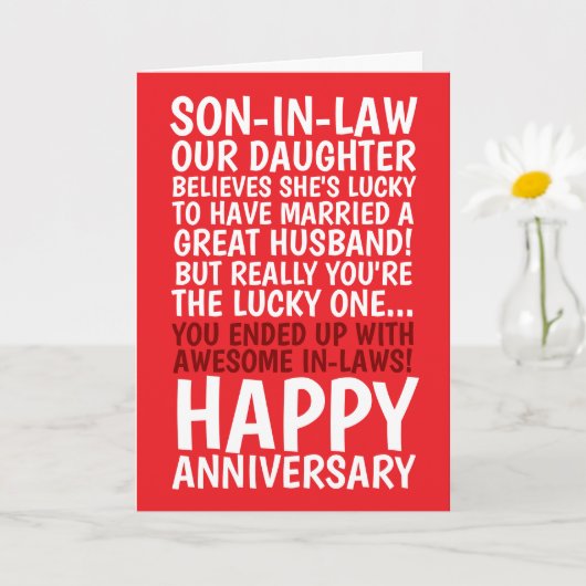 Carte d'anniversaire de la fille et du gendre (Petite plante)