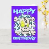 Carte d'anniversaire de la flamme crânienne (Fleur jaune)