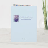 Carte d'anniversaire de la Fleur d'aquarelle bleu (Dos)