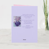 Carte d'anniversaire de la floraison de rose rouge (Dos)