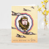 Carte d'anniversaire de la Force aérienne militair (Fleur jaune)