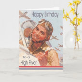 Carte d'anniversaire de la Force aérienne militair (Fleur jaune)