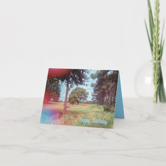 Carte d'anniversaire de la forêt de Daffodique (Devant)