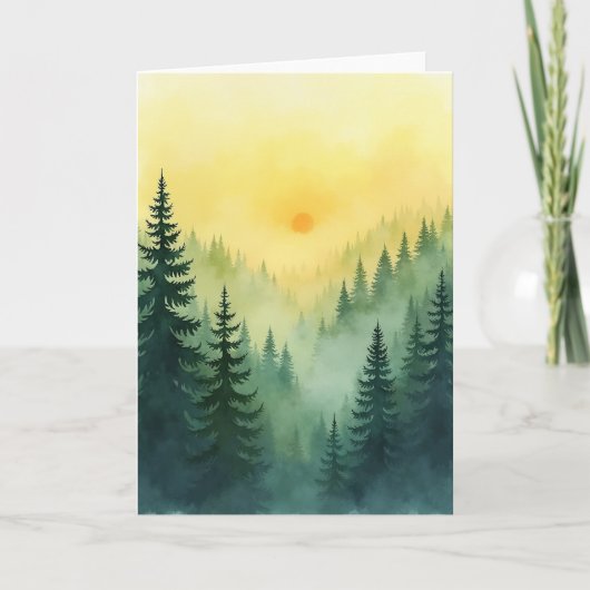 Carte d'anniversaire de la forêt de rêve (Devant)